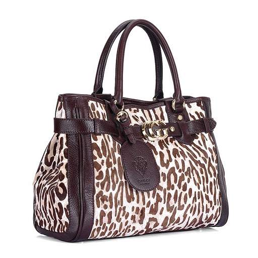 1:1 Gucci 247183 GG Running Medium Tote Bags-Coffee Leopard - Click Image to Close